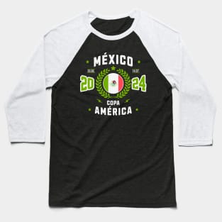 Viva México Fútbol Tee: Celebrate Copa America 2024 Baseball T-Shirt